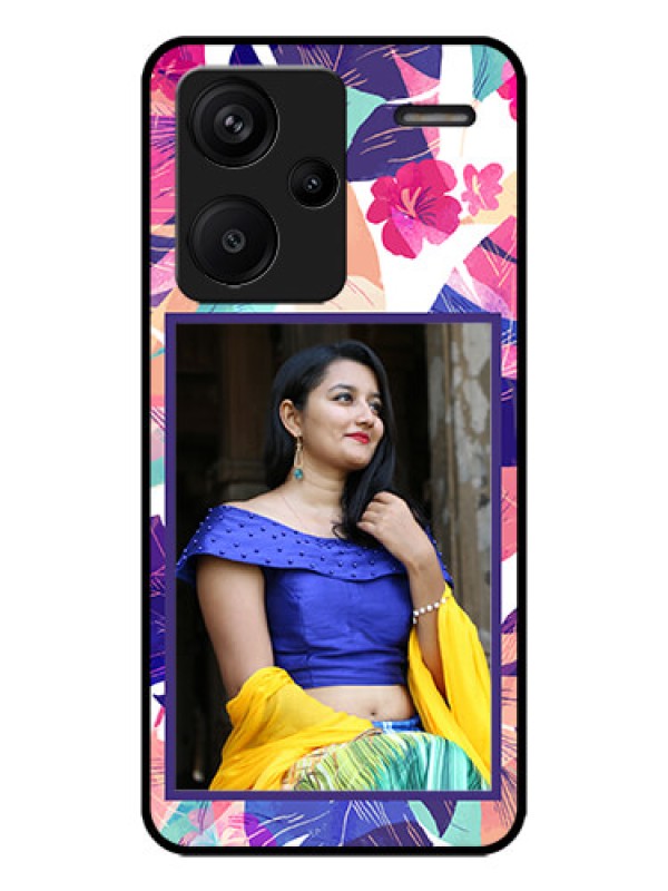 Custom Redmi Note 13 Pro Plus 5G Custom Metal Phone CaseAbstract Floral Design