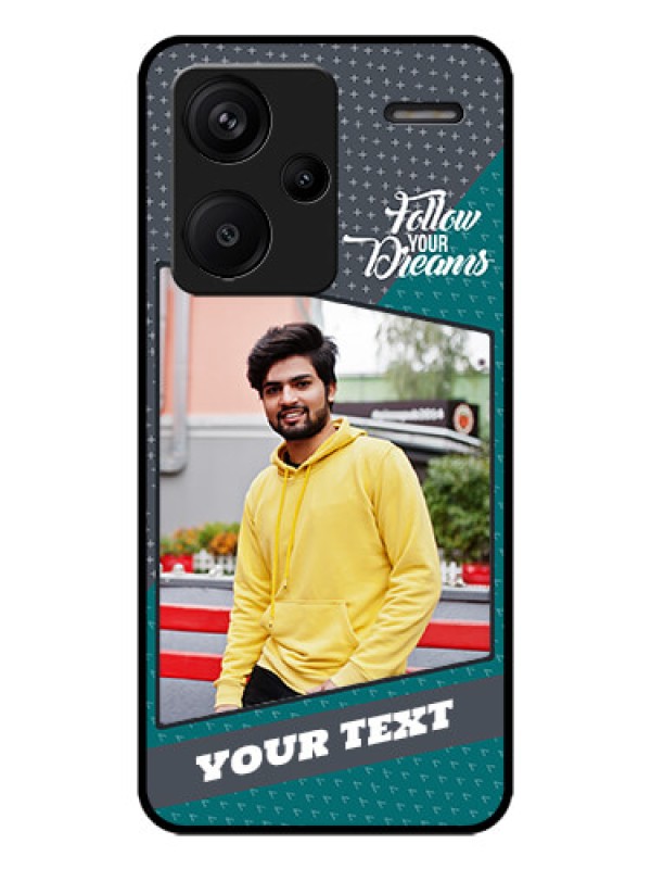 Custom Redmi Note 13 Pro Plus 5G Custom Metal Phone CaseBackground Pattern Design With Quote