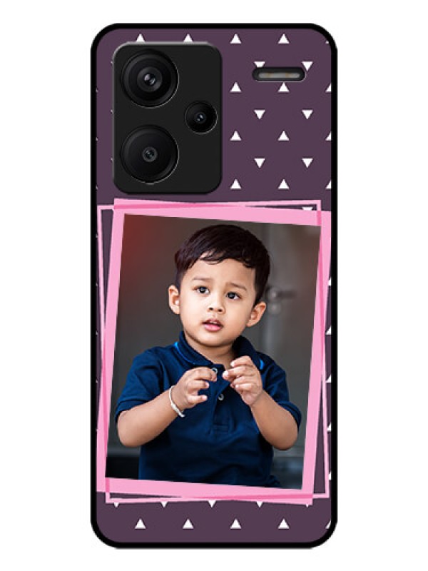 Custom Redmi Note 13 Pro Plus 5G Custom Metal Phone CaseTriangle Pattern Dotted Design