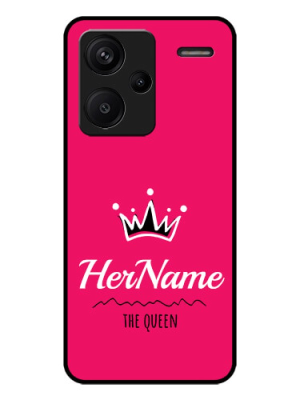 Custom Redmi Note 13 Pro Plus 5G Custom Metal Phone CaseQueen With Name Design