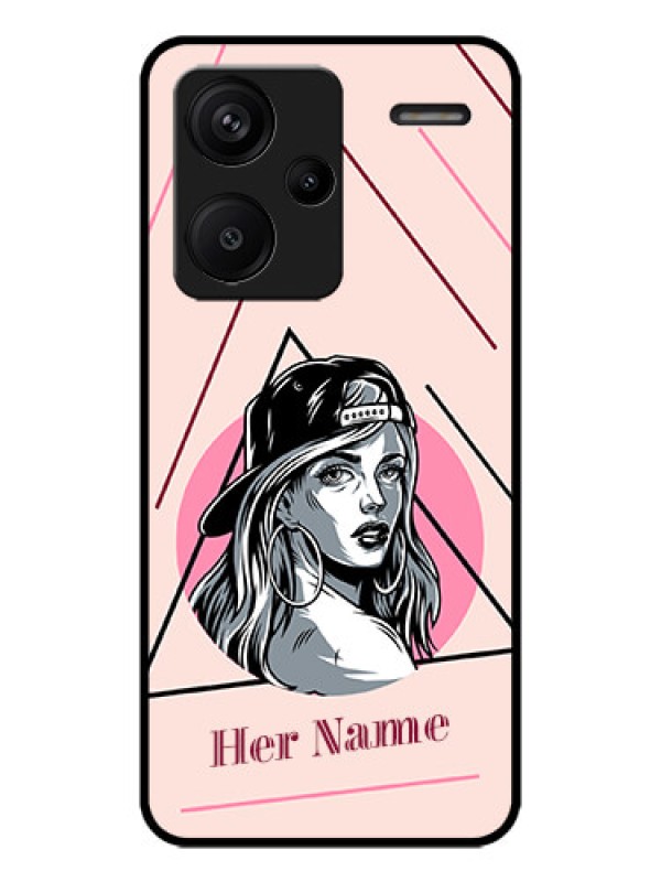 Custom Redmi Note 13 Pro Plus 5G Custom Metal Phone CaseRockstar Girl Design