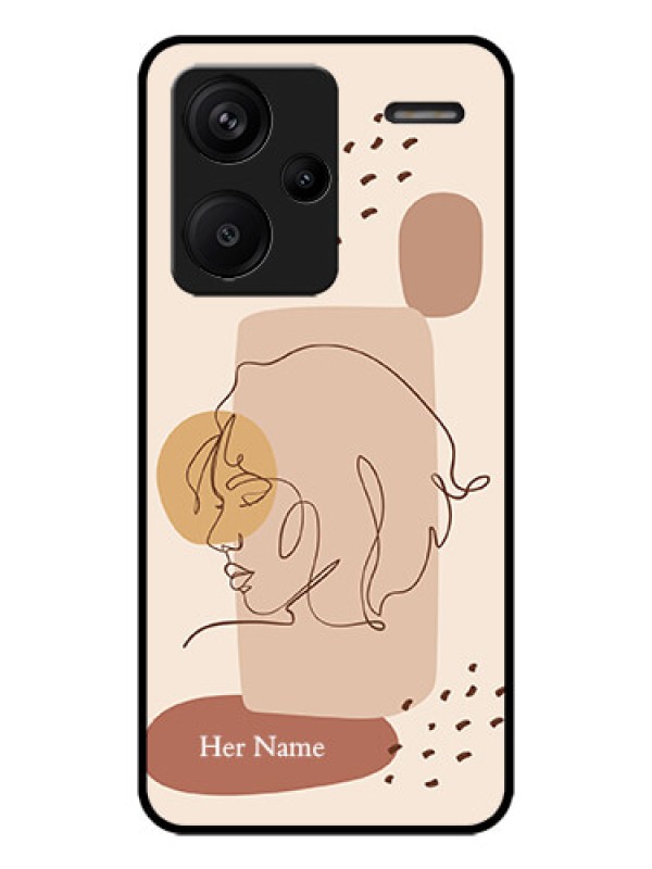 Custom Redmi Note 13 Pro Plus 5G Custom Metal Phone CaseCalm Woman Line Art Design
