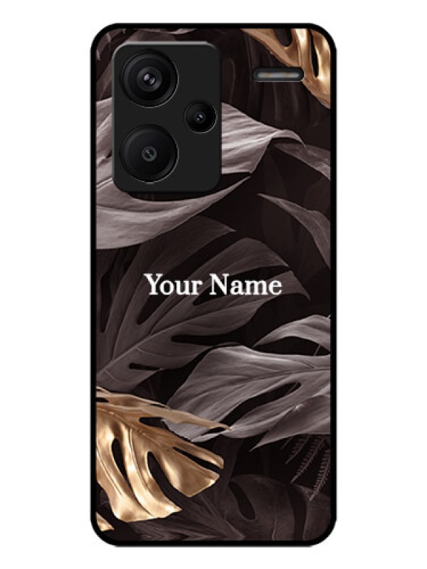 Custom Redmi Note 13 Pro Plus 5G Custom Metal Phone CaseWild Leaves Digital Paint Design