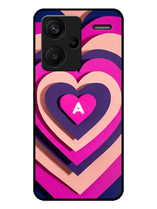 Custom Redmi Note 13 Pro Plus 5G Custom Metal Phone CaseCute Heart Pattern Design