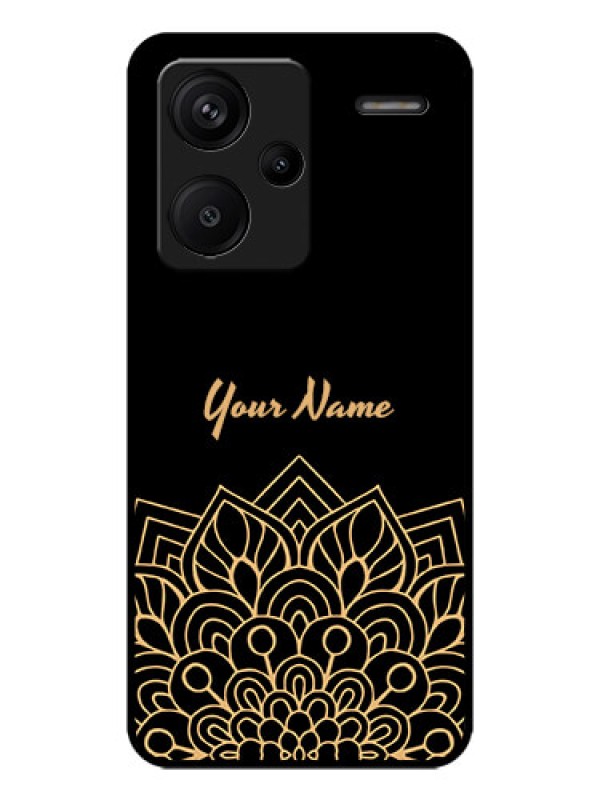 Custom Redmi Note 13 Pro Plus 5G Custom Metal Phone CaseGolden Mandala Design