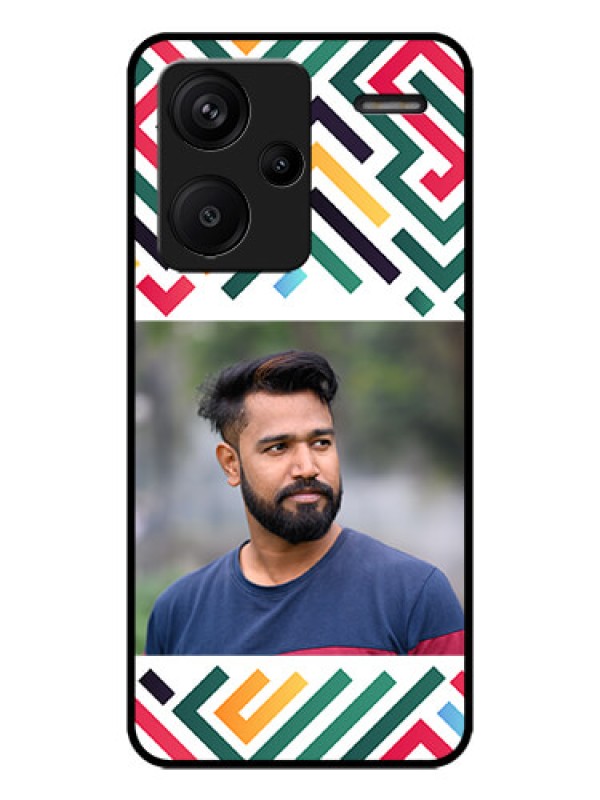 Custom Redmi Note 13 Pro Plus 5G Custom Metal Phone CaseColorful Maze Pattern Design