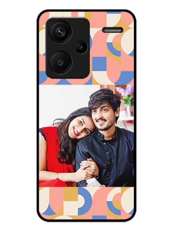 Custom Redmi Note 13 Pro Plus 5G Custom Metal Phone CaseSemi - Circle Maze Pattern Design