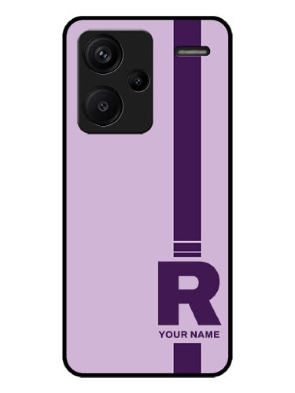 Custom Redmi Note 13 Pro Plus 5G Custom Metal Phone CaseSimple Dual Tone Stripe With Name Design