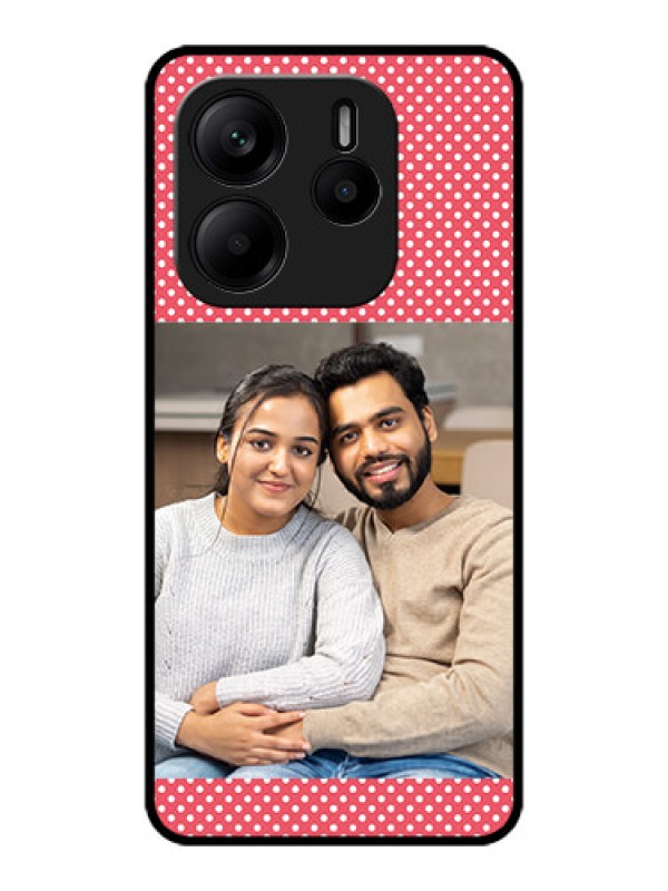 Custom Redmi Note 14 5G Custom Metal Phone CaseWhite Dotted Design