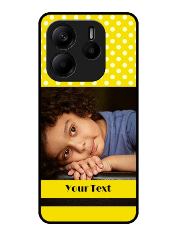 Custom Redmi Note 14 5G Custom Metal Phone CaseBright Yellow Case Design