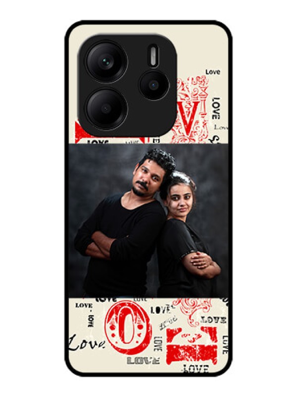 Custom Redmi Note 14 5G Custom Metal Phone CaseTrendy Love Design Case