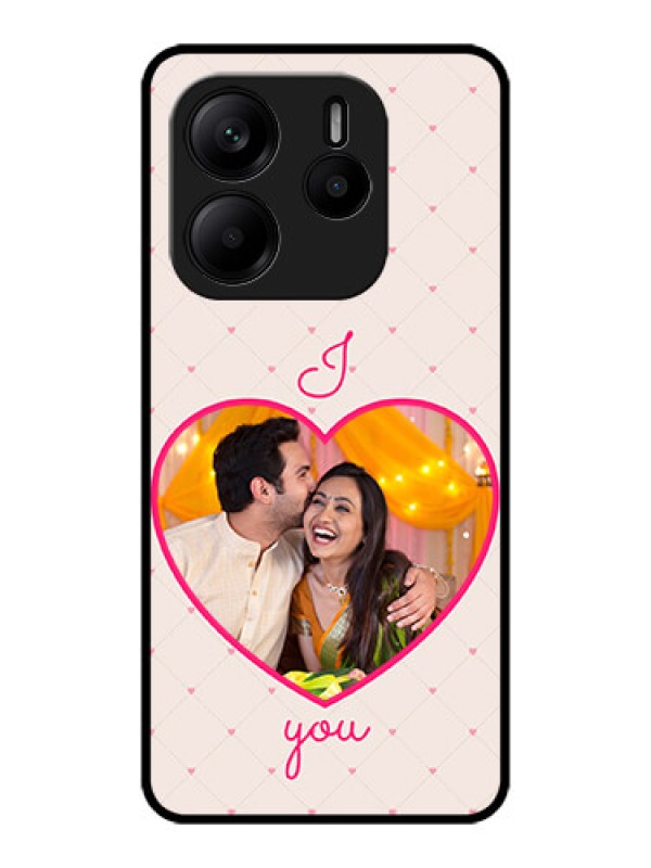 Custom Redmi Note 14 5G Custom Metal Phone CaseHeart Shape Design