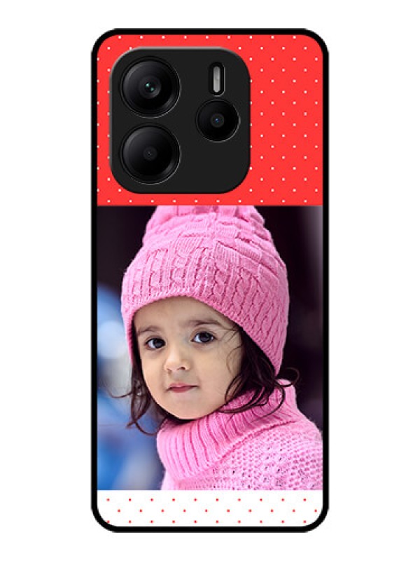 Custom Redmi Note 14 5G Custom Metal Phone CaseRed Pattern Design