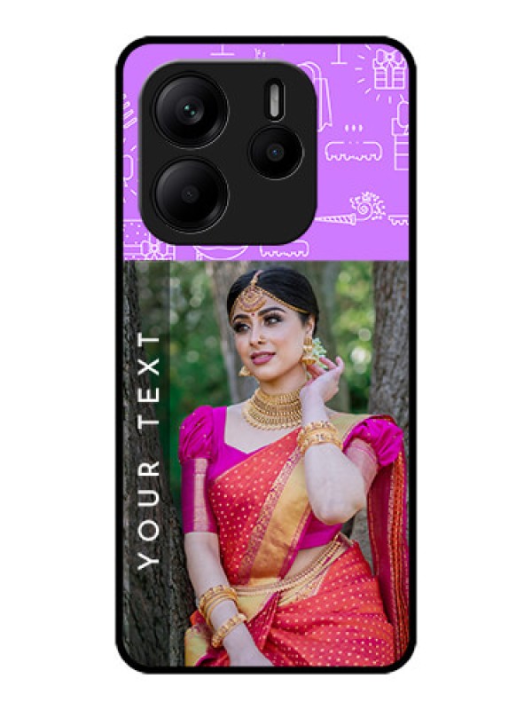 Custom Redmi Note 14 5G Custom Metal Phone CaseBirthday Icons Design