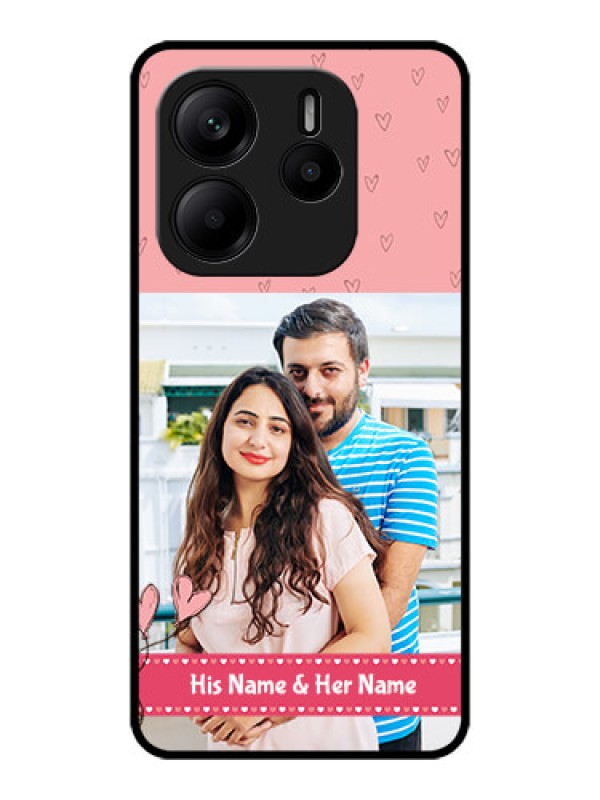 Custom Redmi Note 14 5G Custom Metal Phone CaseLove Design Peach Color