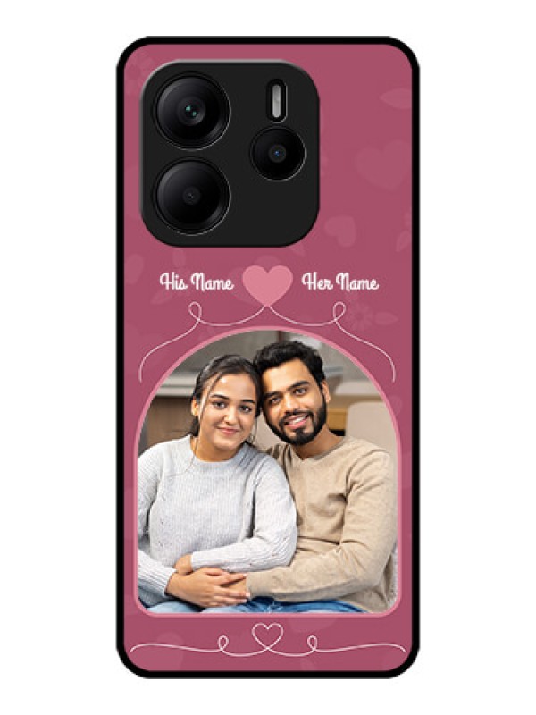 Custom Redmi Note 14 5G Custom Metal Phone CaseLove Floral Design