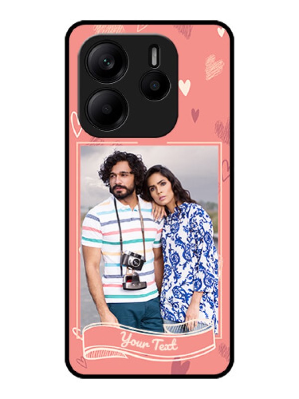 Custom Redmi Note 14 5G Custom Metal Phone CaseLove Doodle Art Design