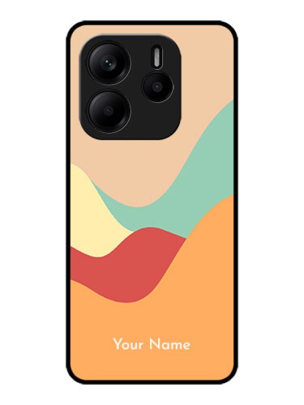 Custom Redmi Note 14 5G Custom Metal Phone CaseOcean Waves Multi - Colour Design