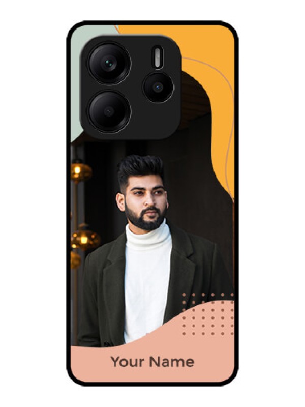 Custom Redmi Note 14 5G Custom Metal Phone CaseTri - Coloured Overlay Design