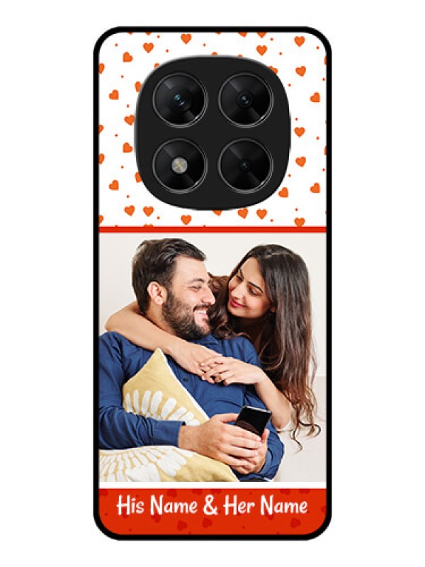 Custom Redmi Note 14 Pro 5G Custom Metal Phone CaseOrange Love Symbol Design