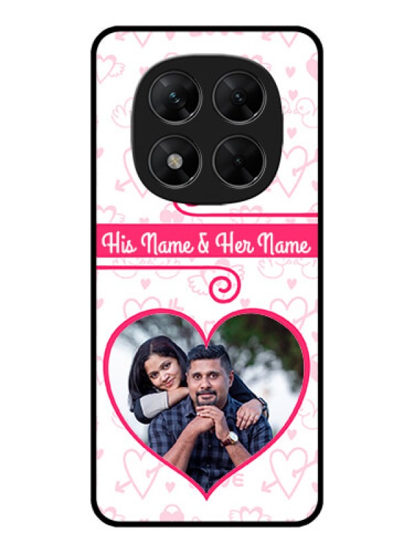 Custom Redmi Note 14 Pro 5G Custom Metal Phone CaseHeart Shape Love Design