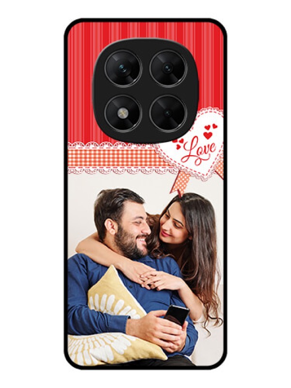 Custom Redmi Note 14 Pro 5G Custom Metal Phone CaseRed Love Pattern Design