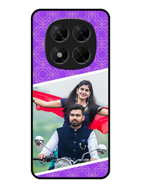 Custom Redmi Note 14 Pro 5G Custom Metal Phone CaseViolet Color Pattern Design