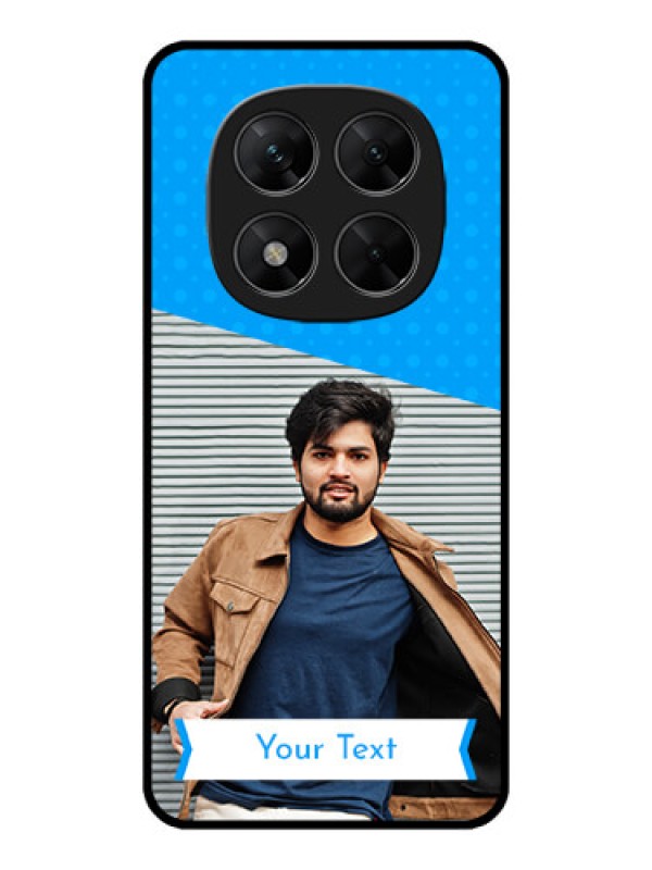 Custom Redmi Note 14 Pro 5G Custom Metal Phone CaseSimple Blue Color Design