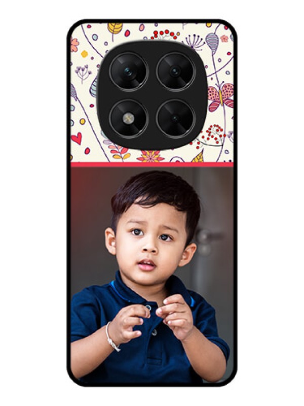 Custom Redmi Note 14 Pro 5G Custom Metal Phone CasePremium Floral Design