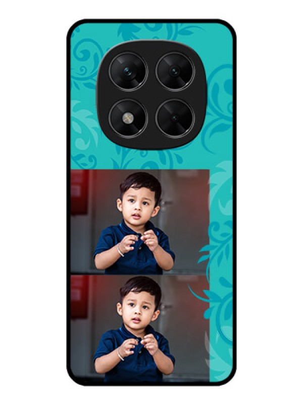 Custom Redmi Note 14 Pro 5G Custom Metal Phone CaseWith Photo And Green Floral Design