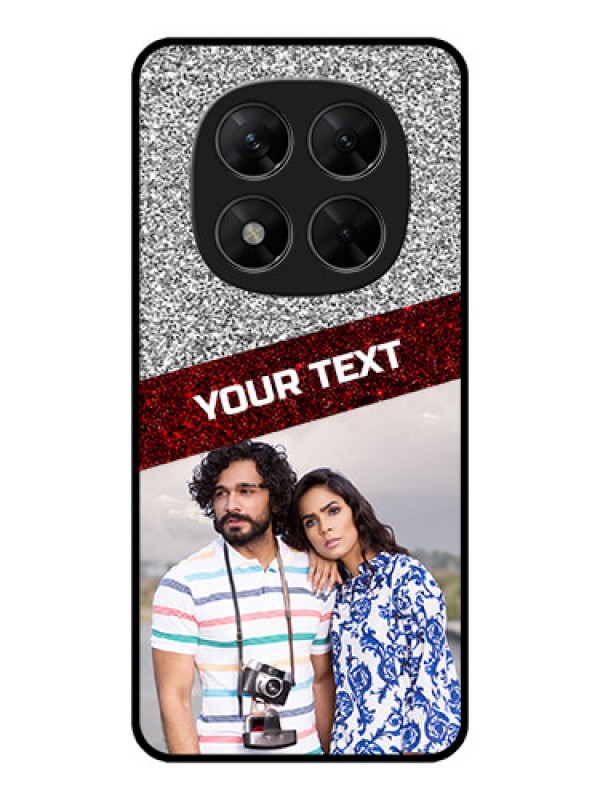 Custom Redmi Note 14 Pro 5G Custom Metal Phone CaseImage Holder With Glitter Strip Design