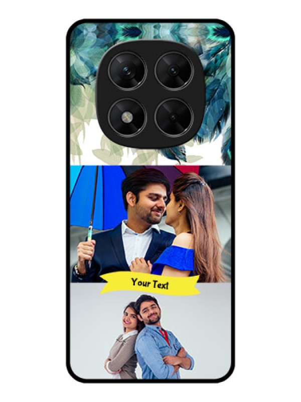 Custom Redmi Note 14 Pro 5G Custom Metal Phone CaseImage With Boho Peacock Feather Design