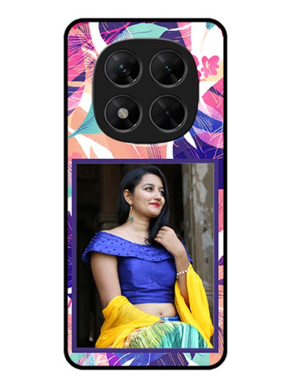 Custom Redmi Note 14 Pro 5G Custom Metal Phone CaseAbstract Floral Design