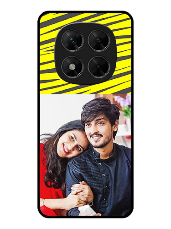 Custom Redmi Note 14 Pro 5G Custom Metal Phone CaseYellow Abstract Design