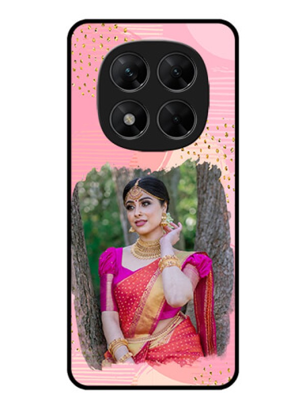 Custom Redmi Note 14 Pro 5G Custom Metal Phone CaseGold Glitter Splash Design