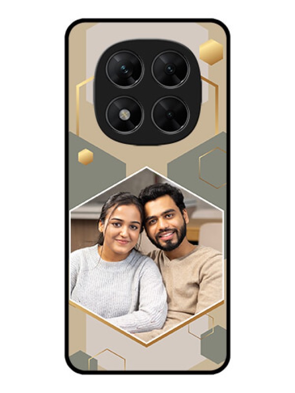 Custom Redmi Note 14 Pro 5G Custom Metal Phone CaseStylish Hexagon Pattern Design