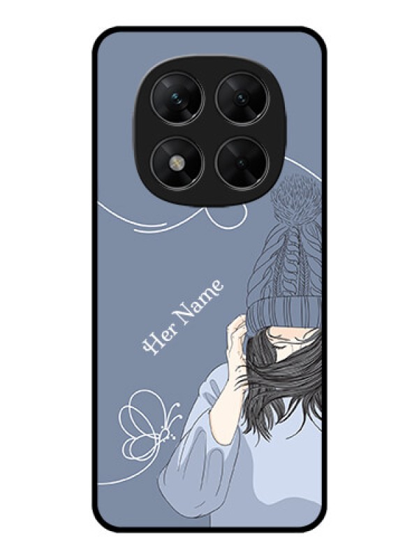Custom Redmi Note 14 Pro 5G Custom Metal Phone CaseGirl In Winter Outfit Design