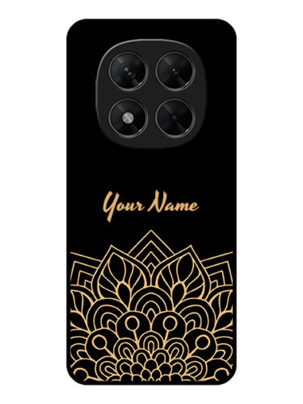 Custom Redmi Note 14 Pro 5G Custom Metal Phone CaseGolden Mandala Design