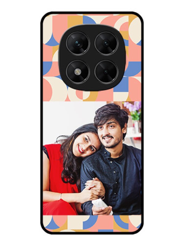 Custom Redmi Note 14 Pro 5G Custom Metal Phone CaseSemi - Circle Maze Pattern Design