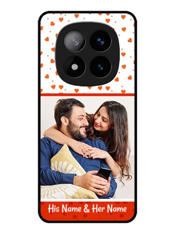 Custom Redmi Note 14 Pro Plus 5G Custom Metal Phone CaseOrange Love Symbol Design