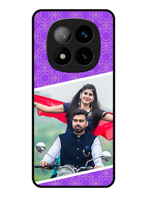 Custom Redmi Note 14 Pro Plus 5G Custom Metal Phone CaseViolet Color Pattern Design