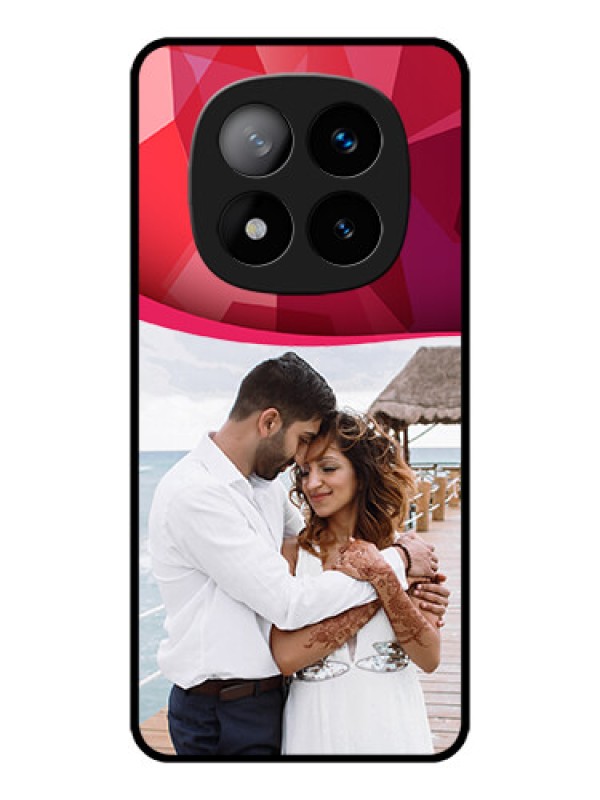 Custom Redmi Note 14 Pro Plus 5G Custom Metal Phone CaseRed Abstract Design