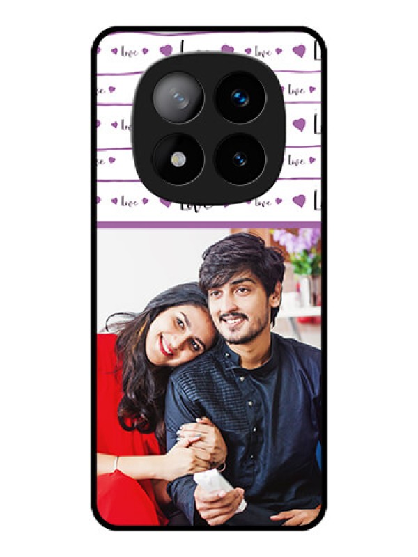 Custom Redmi Note 14 Pro Plus 5G Custom Metal Phone CaseCouples Heart Design