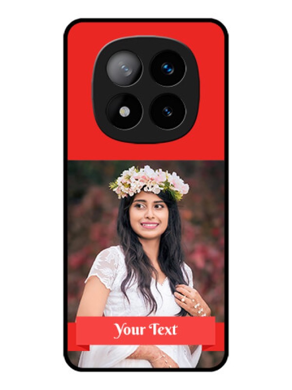 Custom Redmi Note 14 Pro Plus 5G Custom Metal Phone CaseSimple Red Color Design