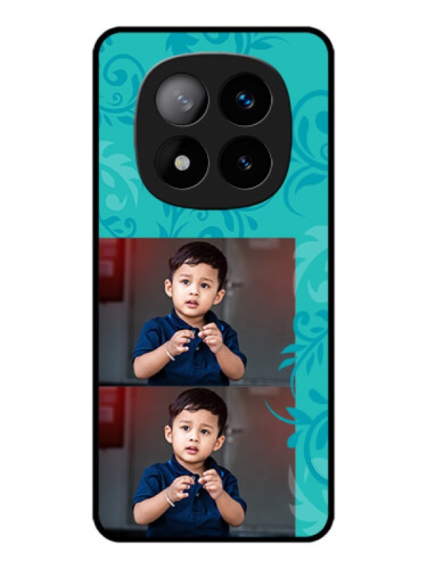 Custom Redmi Note 14 Pro Plus 5G Custom Metal Phone CaseWith Photo And Green Floral Design