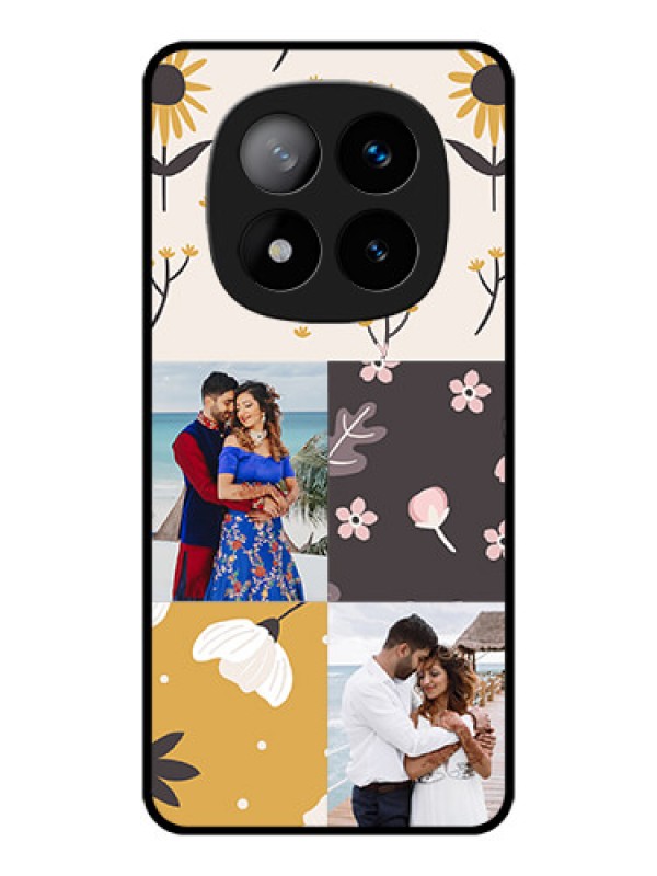 Custom Redmi Note 14 Pro Plus 5G Custom Metal Phone Case3 Images With Floral Design