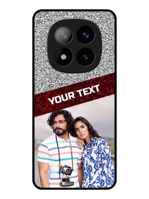 Custom Redmi Note 14 Pro Plus 5G Custom Metal Phone CaseImage Holder With Glitter Strip Design