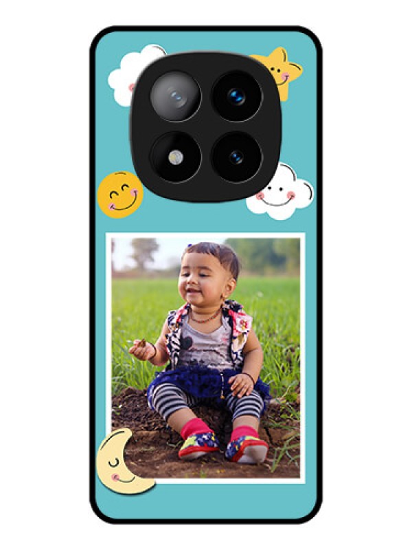 Custom Redmi Note 14 Pro Plus 5G Custom Metal Phone CaseSmiley Kids Stars Design