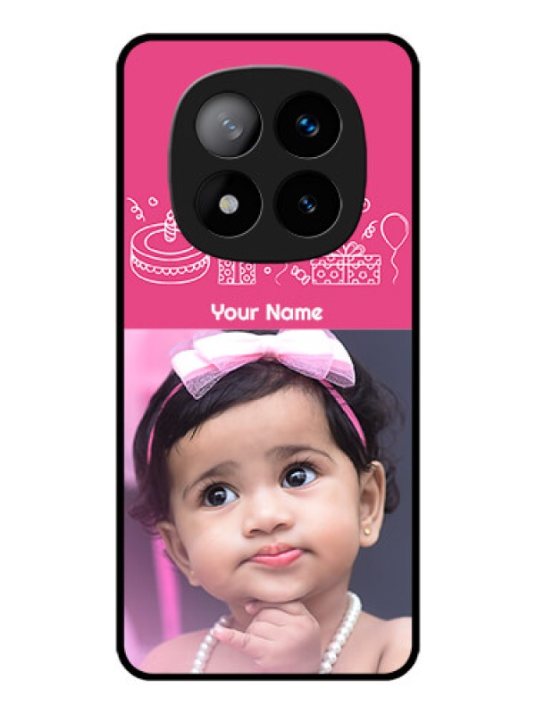 Custom Redmi Note 14 Pro Plus 5G Custom Metal Phone CaseWith Birthday Line Art Design