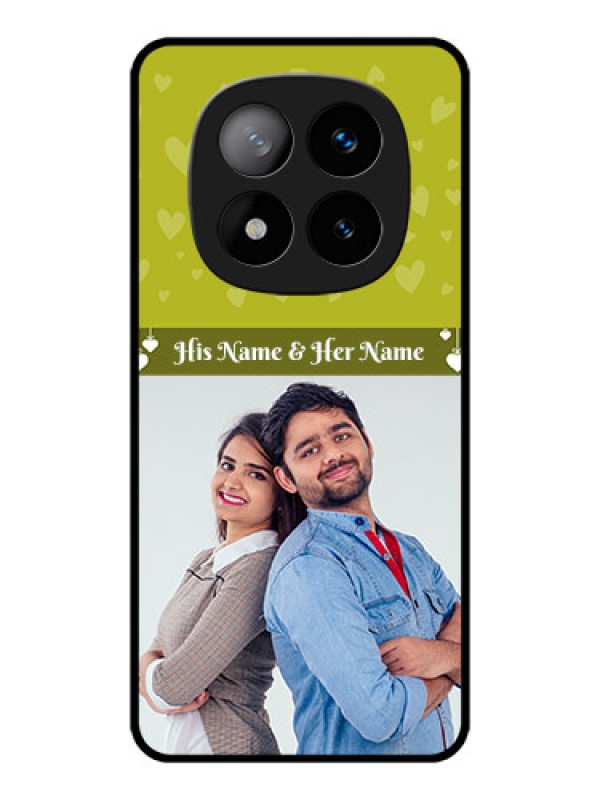 Custom Redmi Note 14 Pro Plus 5G Custom Metal Phone CaseYou and Me Heart Design